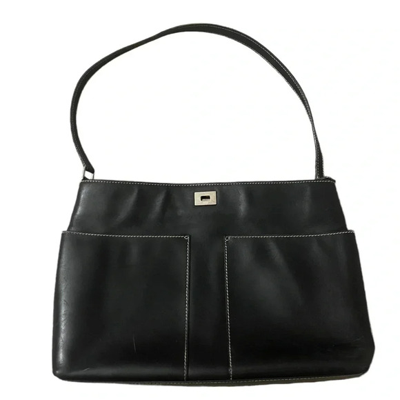90’s Lambertson Truex vintage leather shoulderbag medium quietluxury classic - Picture 1 of 12